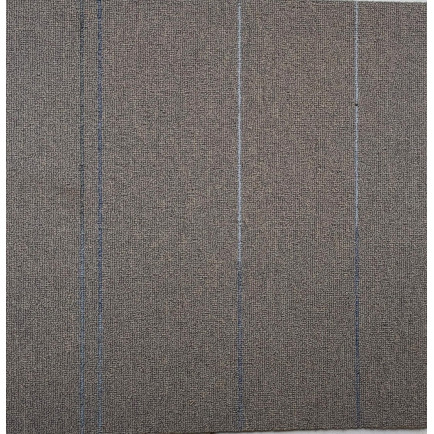 Carpete em Placa Beaulieu - 033 0,50 x 0,50 - Polipropileno Cinza com Listras Azuis