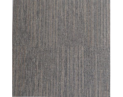 Carpete em Placa Beaulieu - Fendi 0,50 x 0,50 - Polipropileno Cinza Claro com Listras Nude