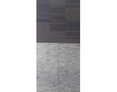 Carpete Milliken semi-novo azul/cinza